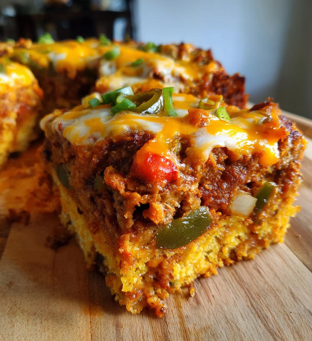 loaded chili cheese cornbread bake recipe - detail 1