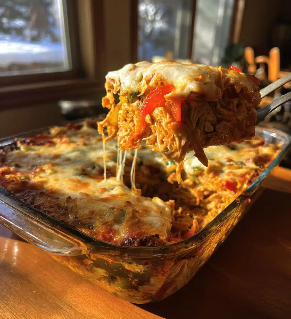 low carb slow cooker chicken enchilada casserole - detail 1