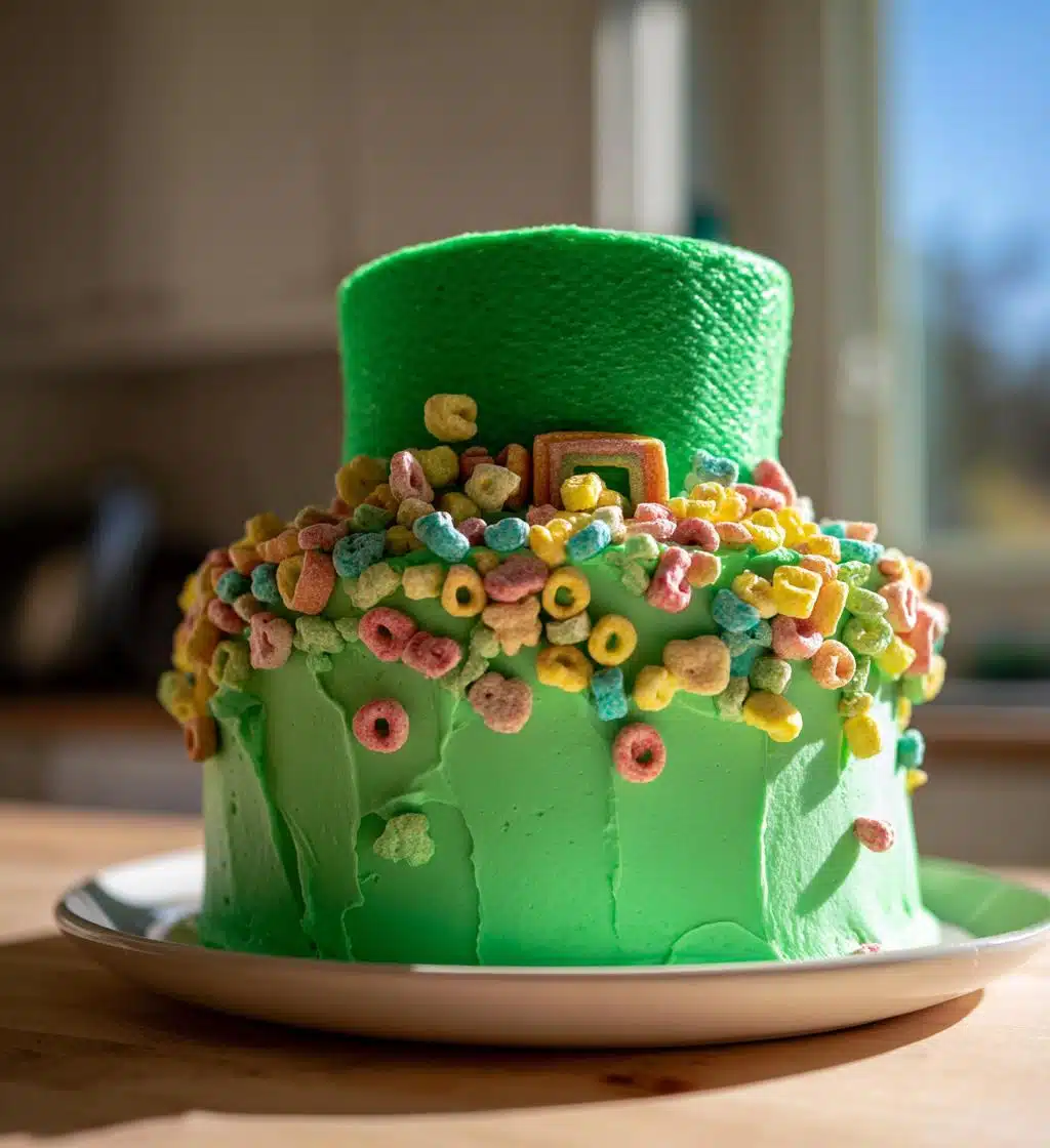 lucky charms leprechaun hat cake recipe - detail 1