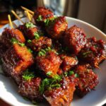 maple glazed beef bites