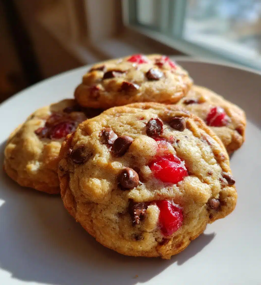 maraschino cherry chocolate chip cookies - detail 1