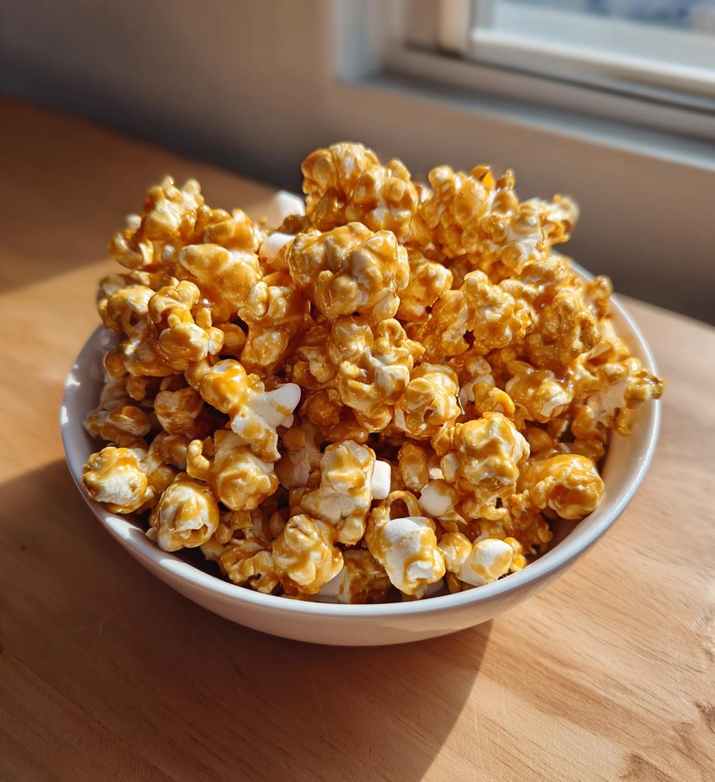 marshmallow caramel corn - detail 1
