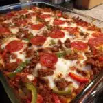 meat lovers pizza casserole
