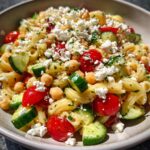 mediterranean chickpea pasta salad