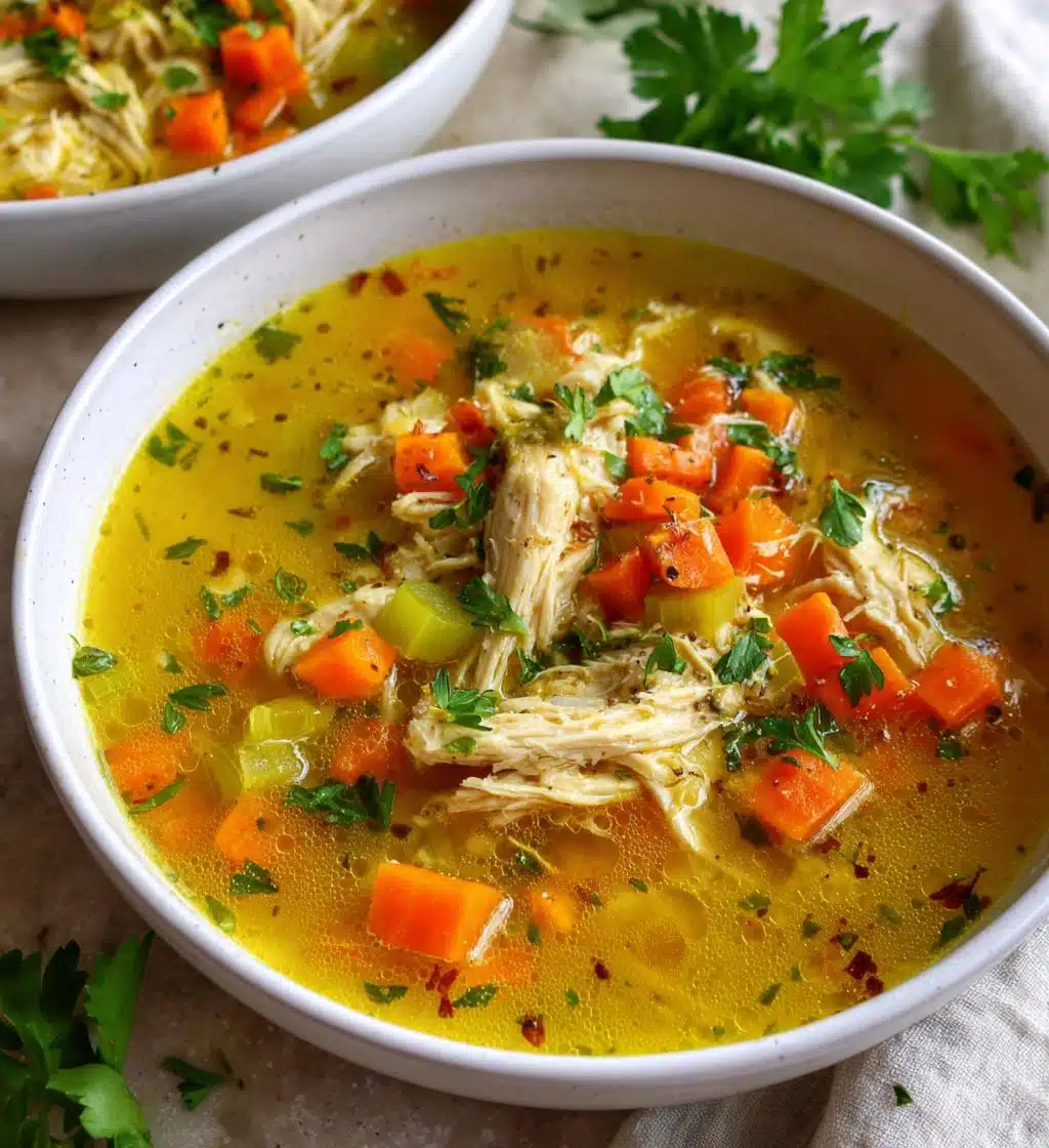 mediterranean lemon chicken soup - detail 1