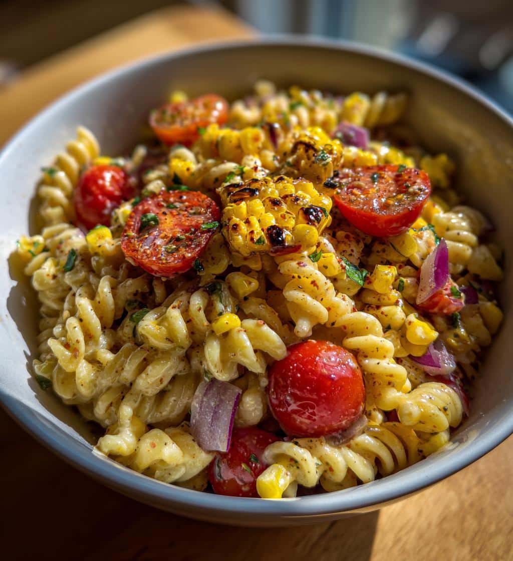 mexican street corn pasta salad - detail 1