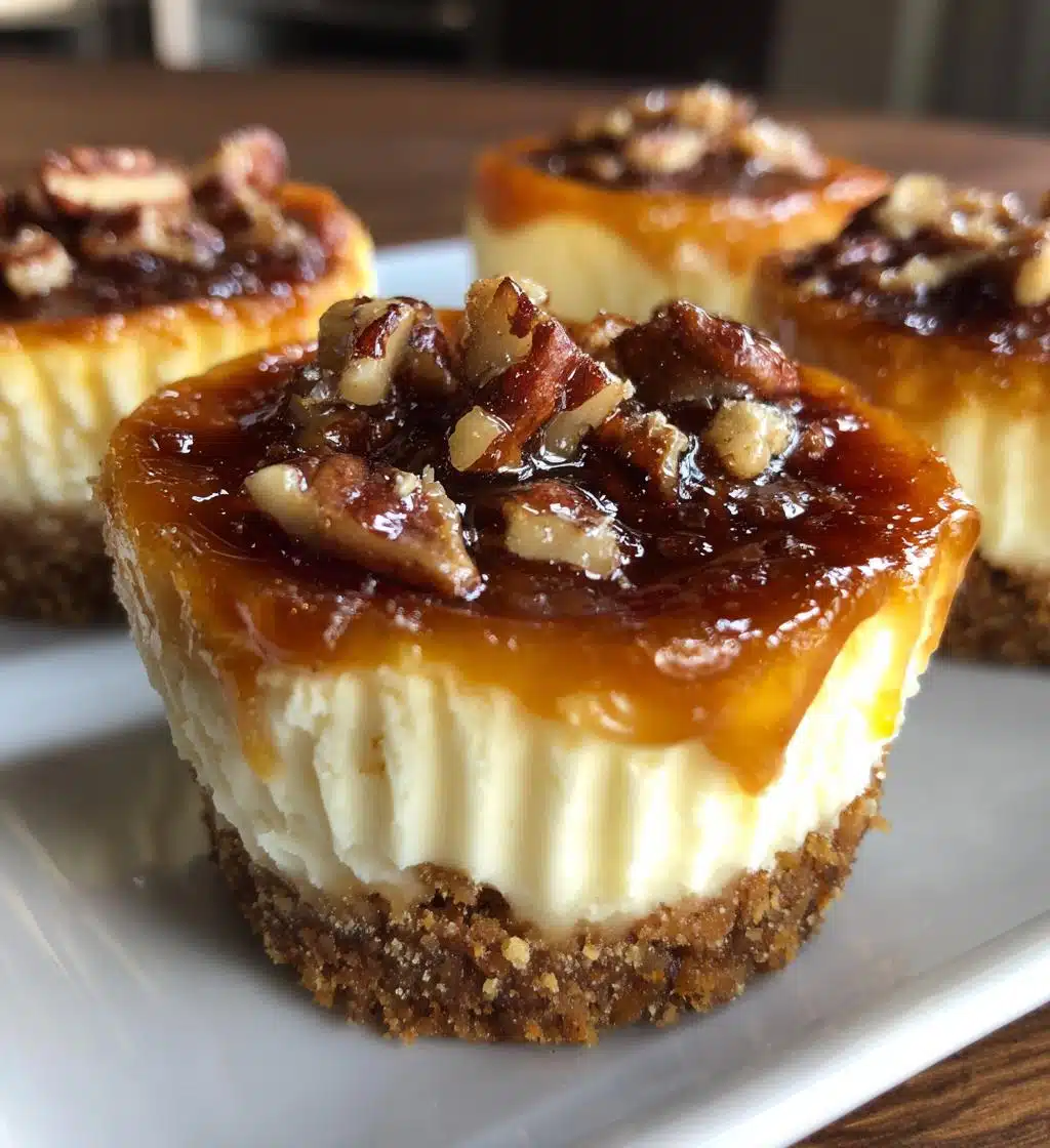mini creme brulee caramel pecan cheesecakes recipe - detail 1