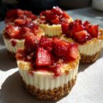 mini strawberry crunch cheesecake bites