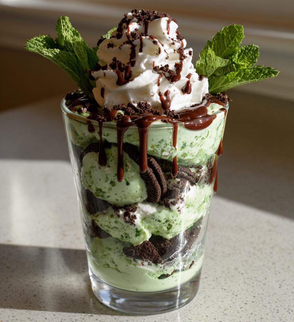 mint oreo parfait st patricks day mint parfaits