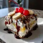 no bake banana split cake