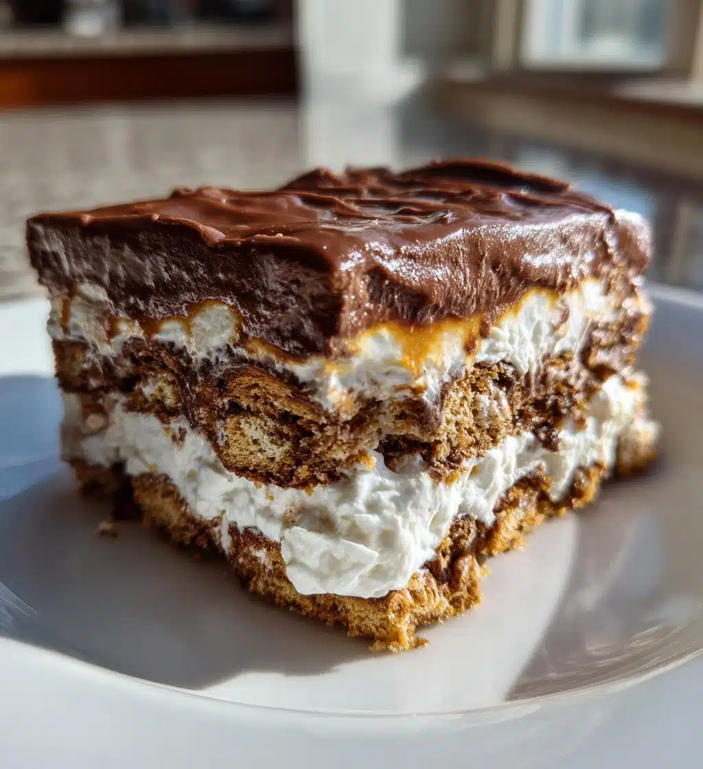 no bake chocolate eclair cake - detail 1
