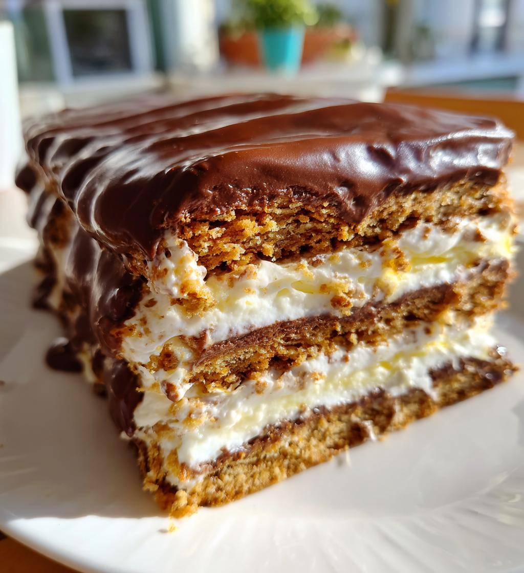 no bake chocolate eclair cake