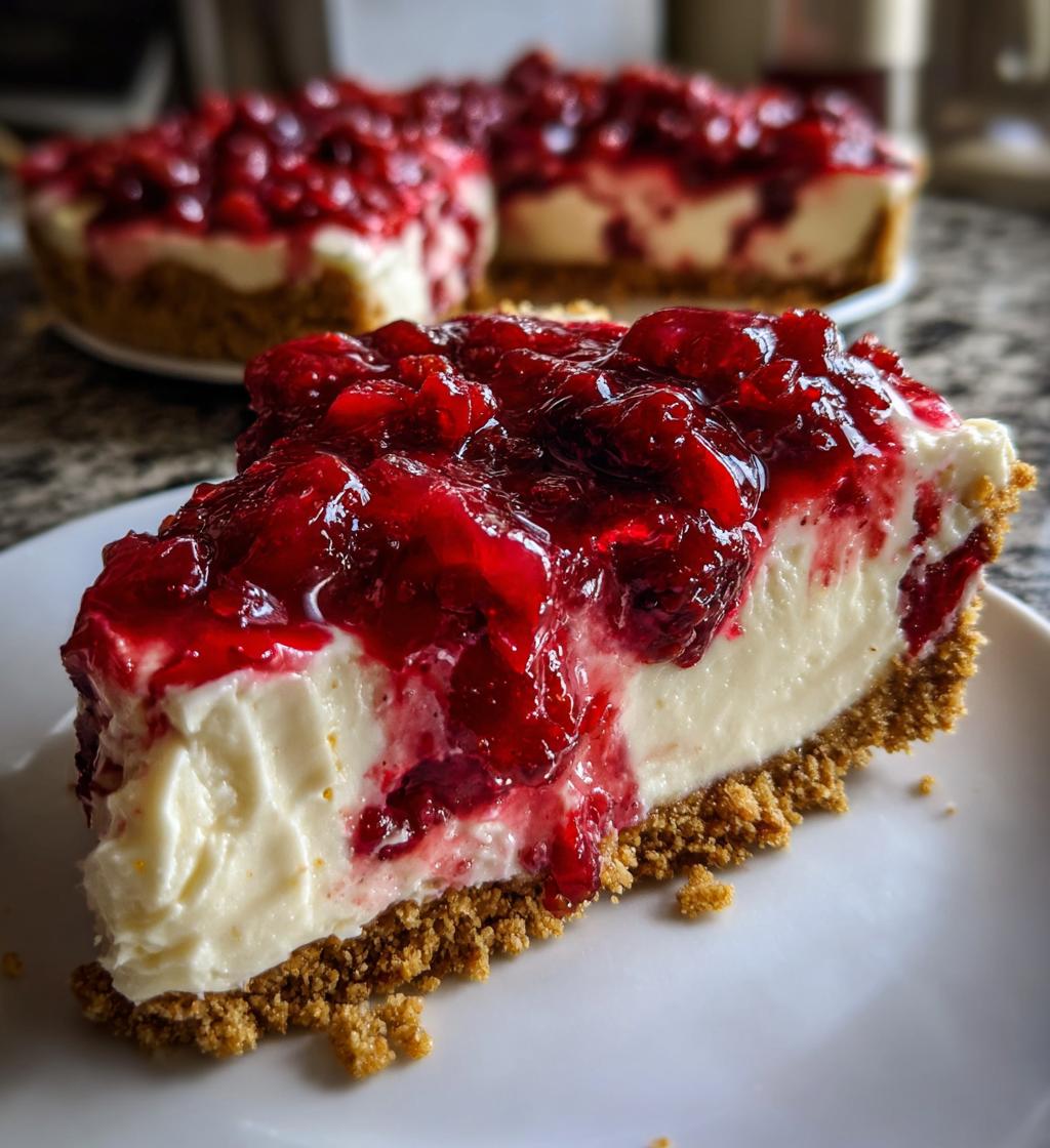 no bake cranberry pie - detail 1