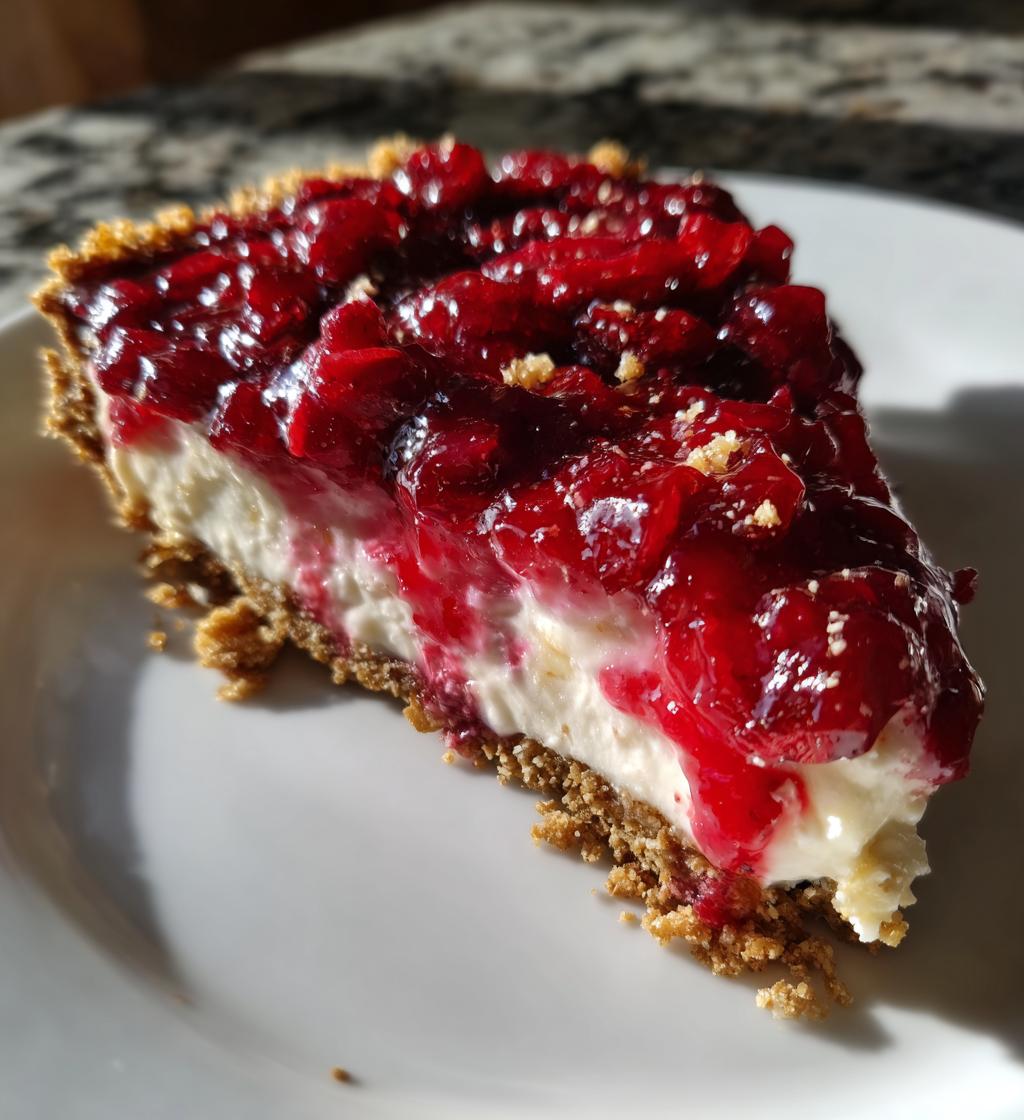 no bake cranberry pie