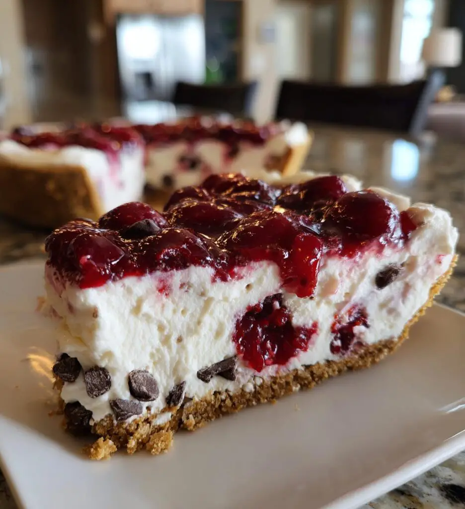 no bake easy cherry chocolate chip pie recipe
