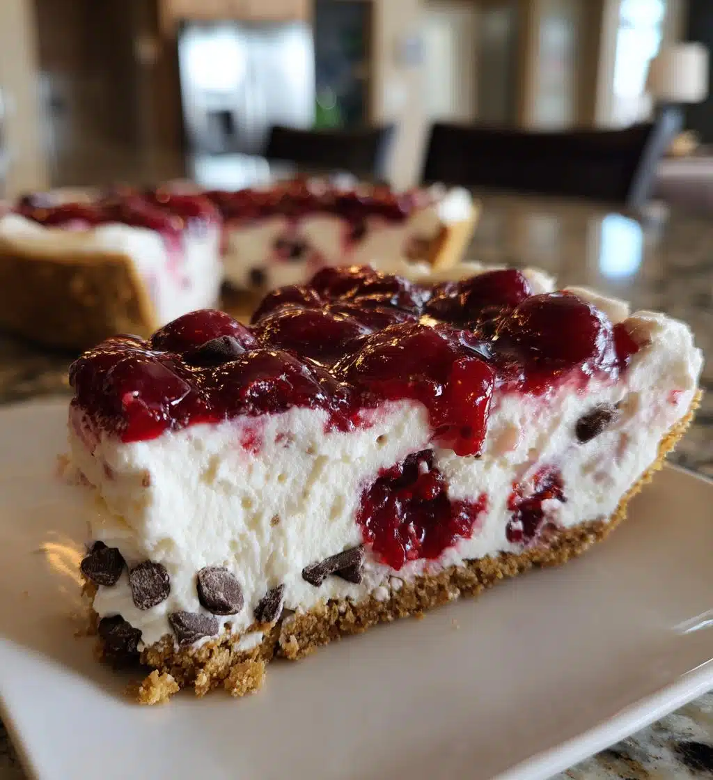 no bake easy cherry chocolate chip pie recipe