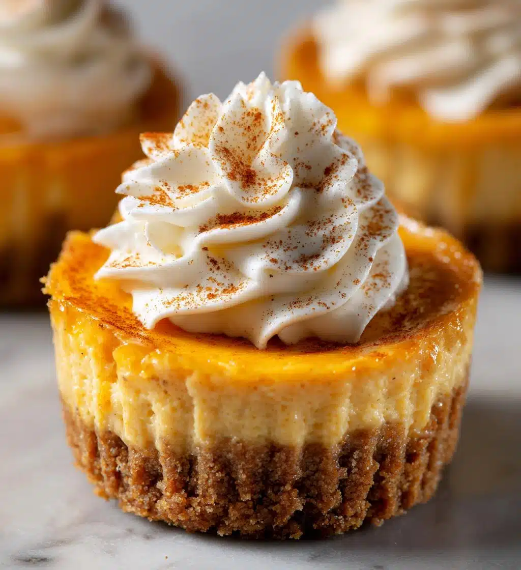 no bake mini pumpkin cheesecakes