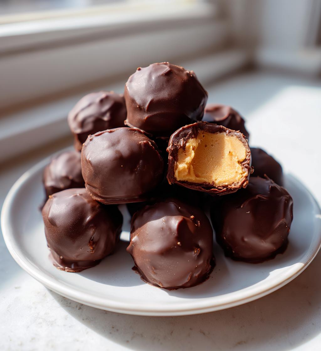 no bake peanut butter cheesecake balls - detail 1