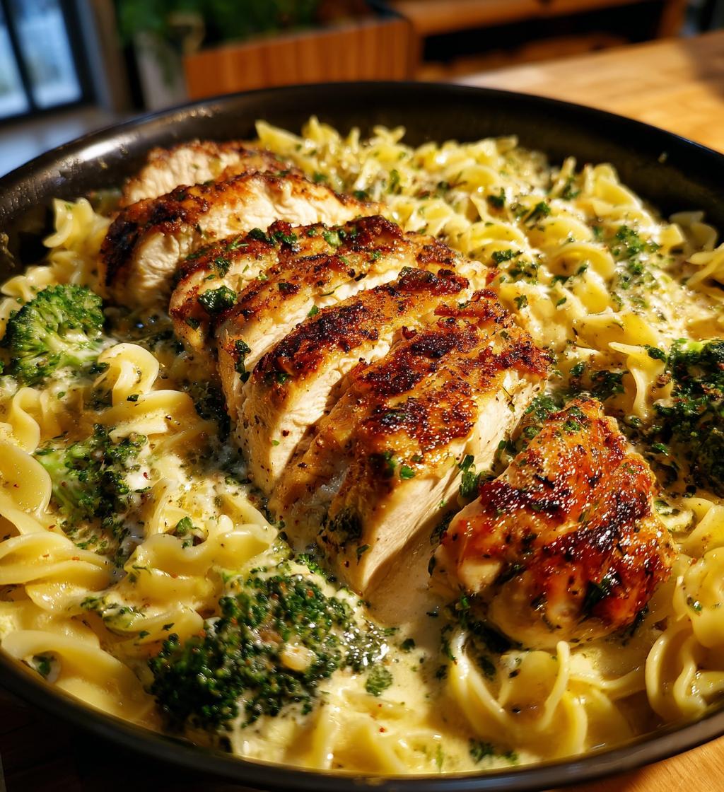 one pan chicken with buttered noodles - detail 1