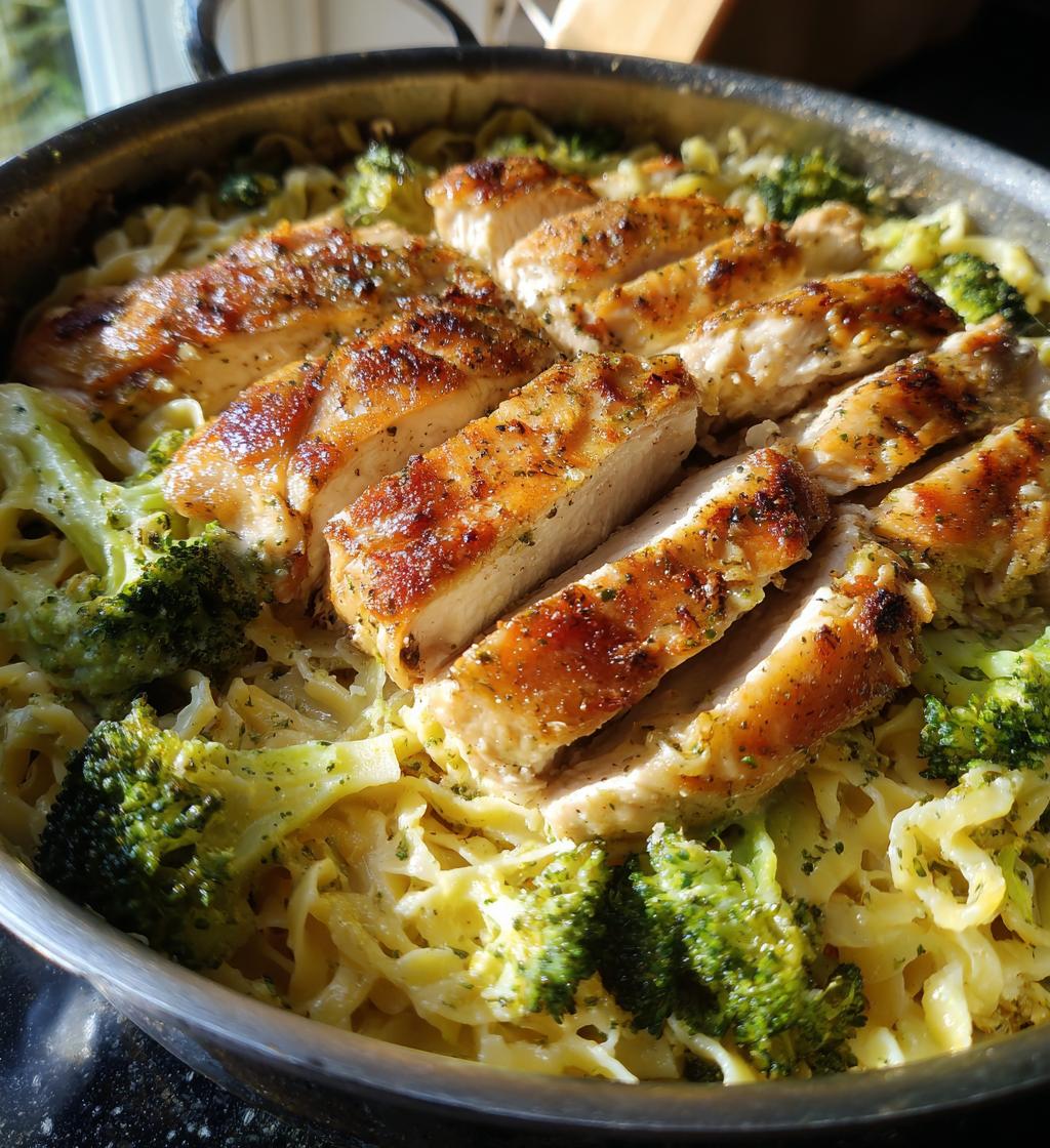 one pan chicken with buttered noodles
