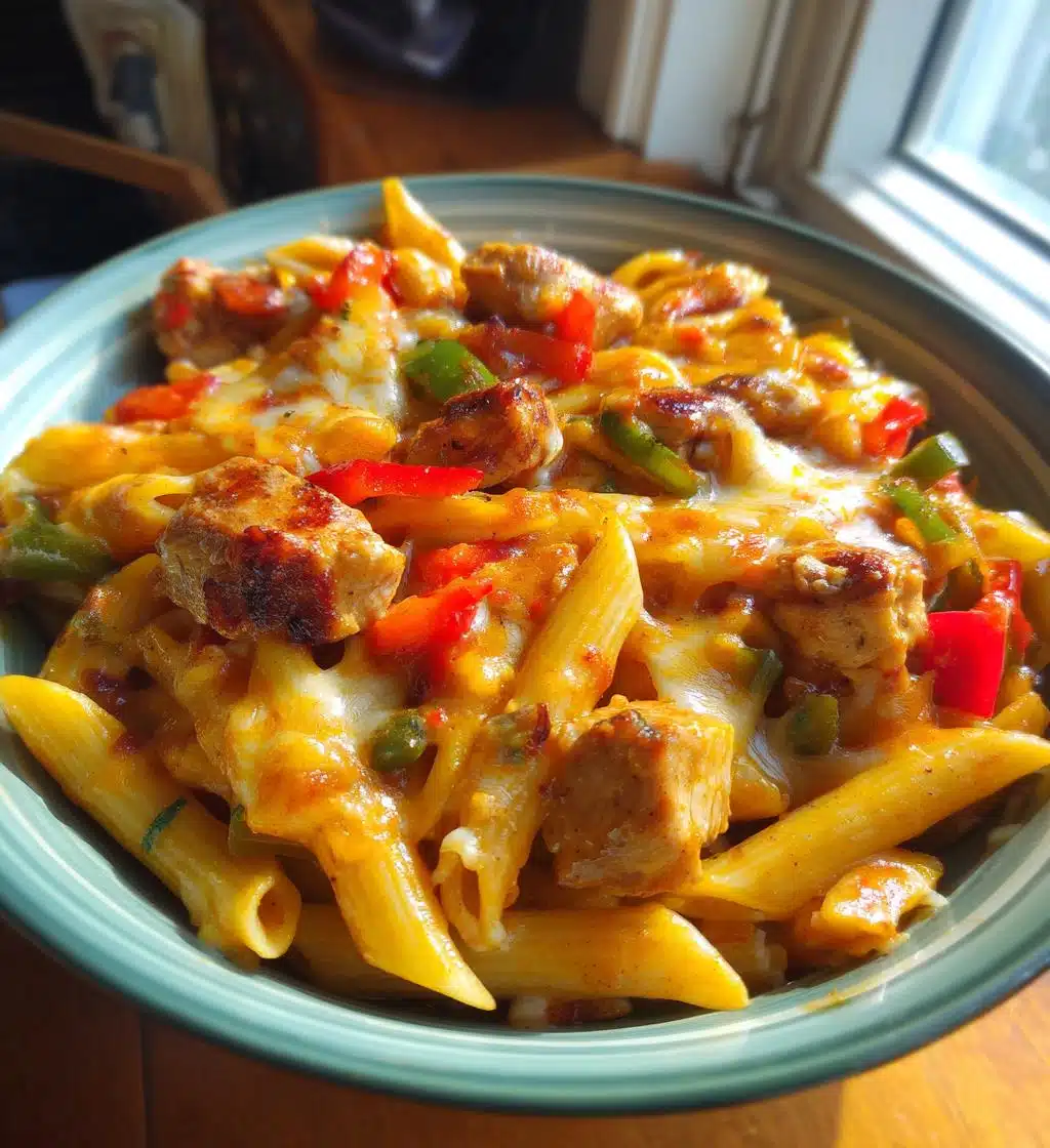 one pot barbecue chicken pasta - detail 1