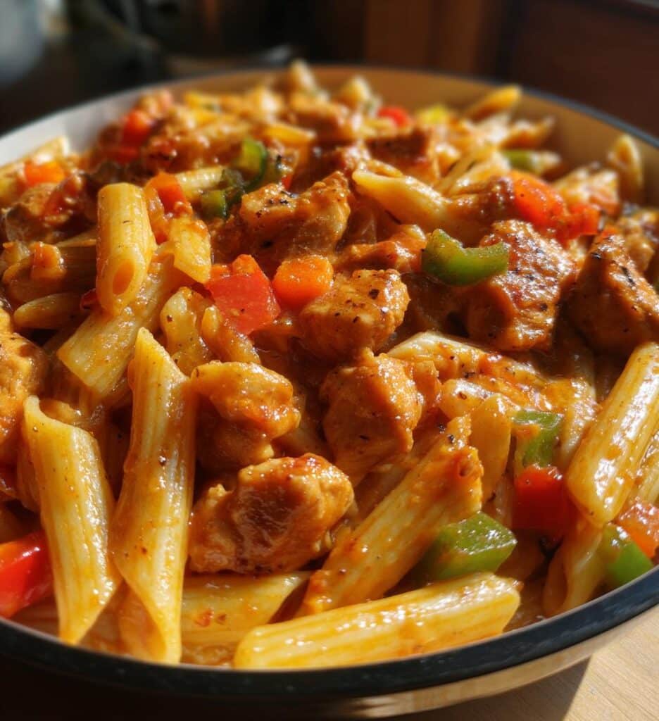one pot barbecue chicken pasta
