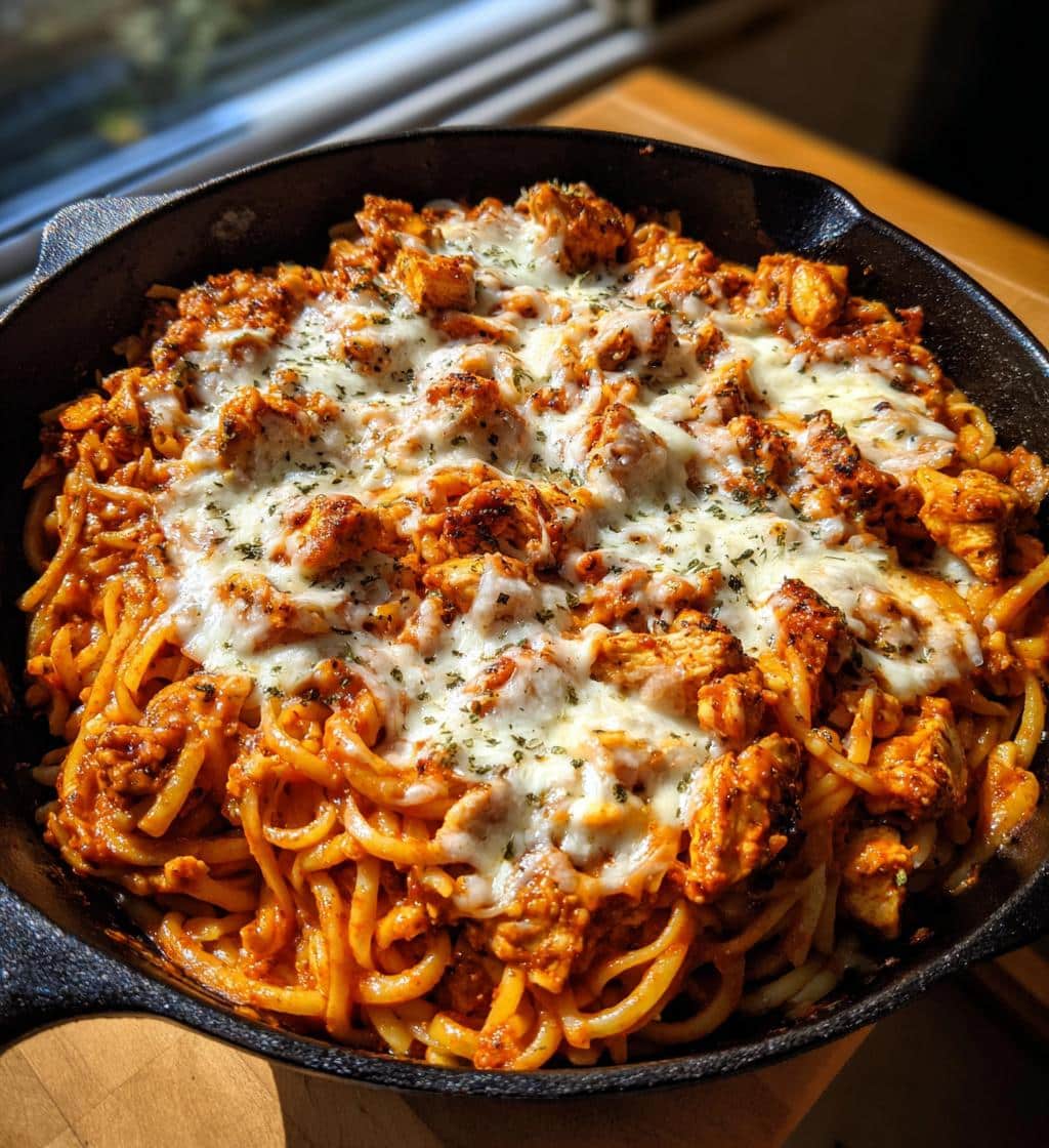 one pot chicken parmesan pasta