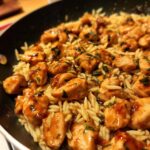 one pot sassy honey garlic chicken rice pasta