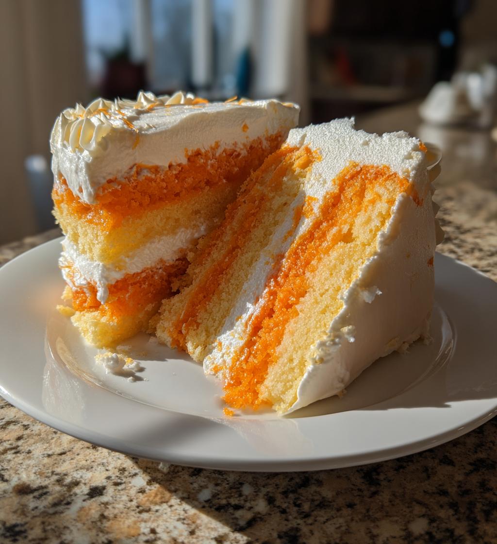 orange creamsicle cake - detail 1