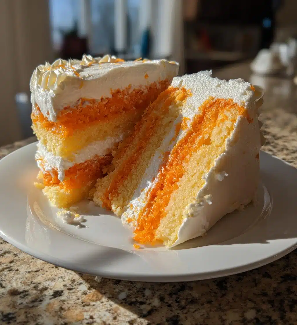 orange creamsicle cake - detail 1