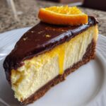 orange mascarpone cheesecake with chocolate ganache