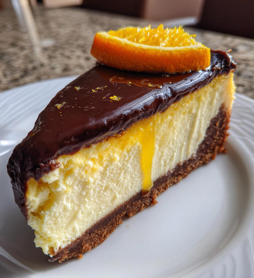 orange mascarpone cheesecake with chocolate ganache