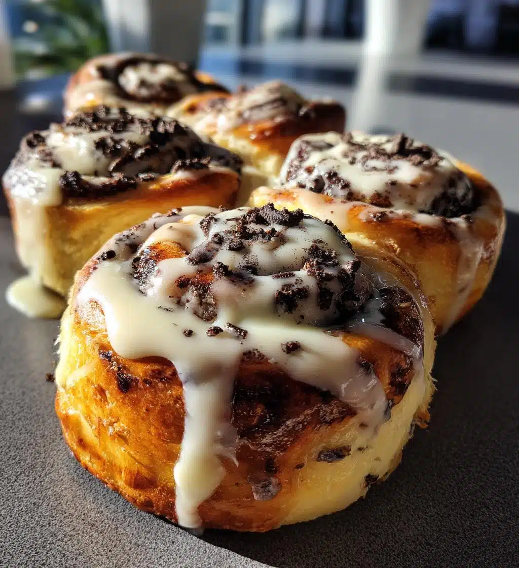 oreo stuffed cinnamon rolls - detail 1