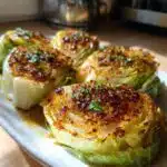 oven roasted garlic cabbage steaks
