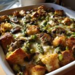 overnight asparagus mushroom strata
