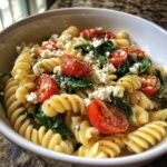 pasta with feta tomatoes and spinach
