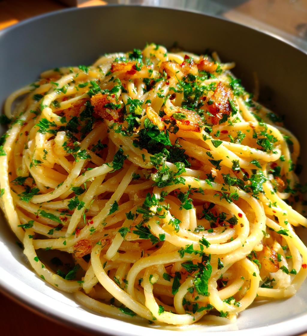 pasta with olive oil and garlic