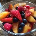 peach berry fruit salad