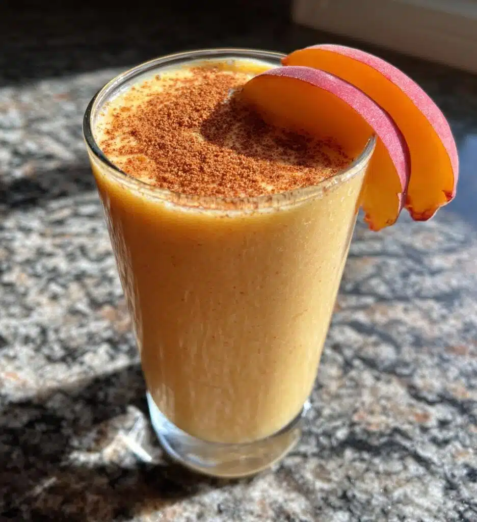 peach cobbler protein shake