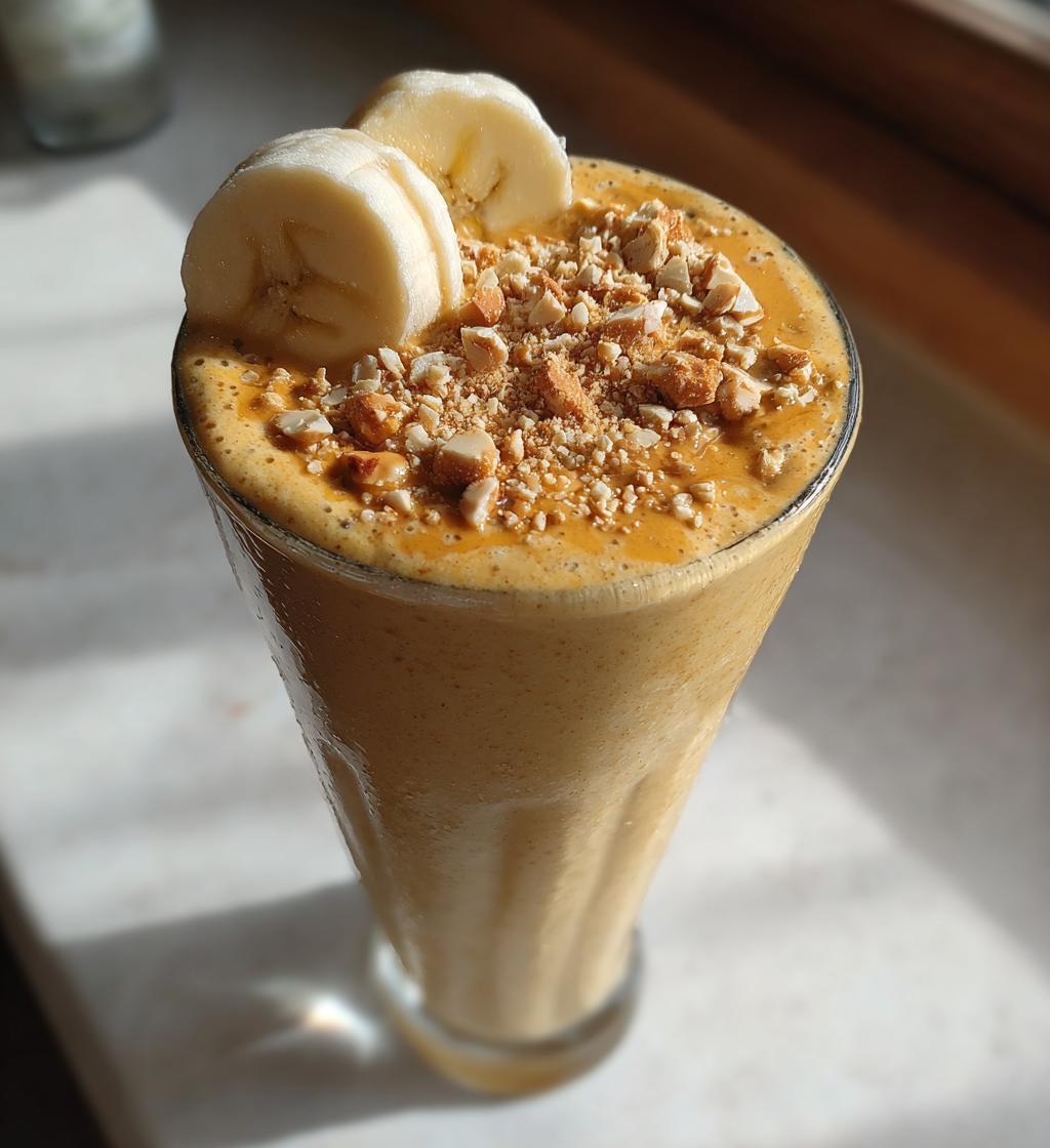 peanut butter banana smoothie recipe - detail 1