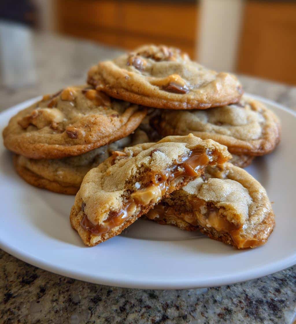 peanut butter caramel cookies - detail 1