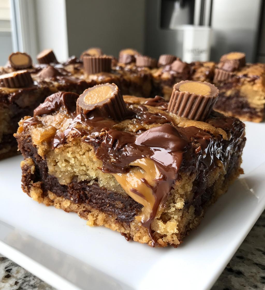peanut butter cup dump cake - detail 1