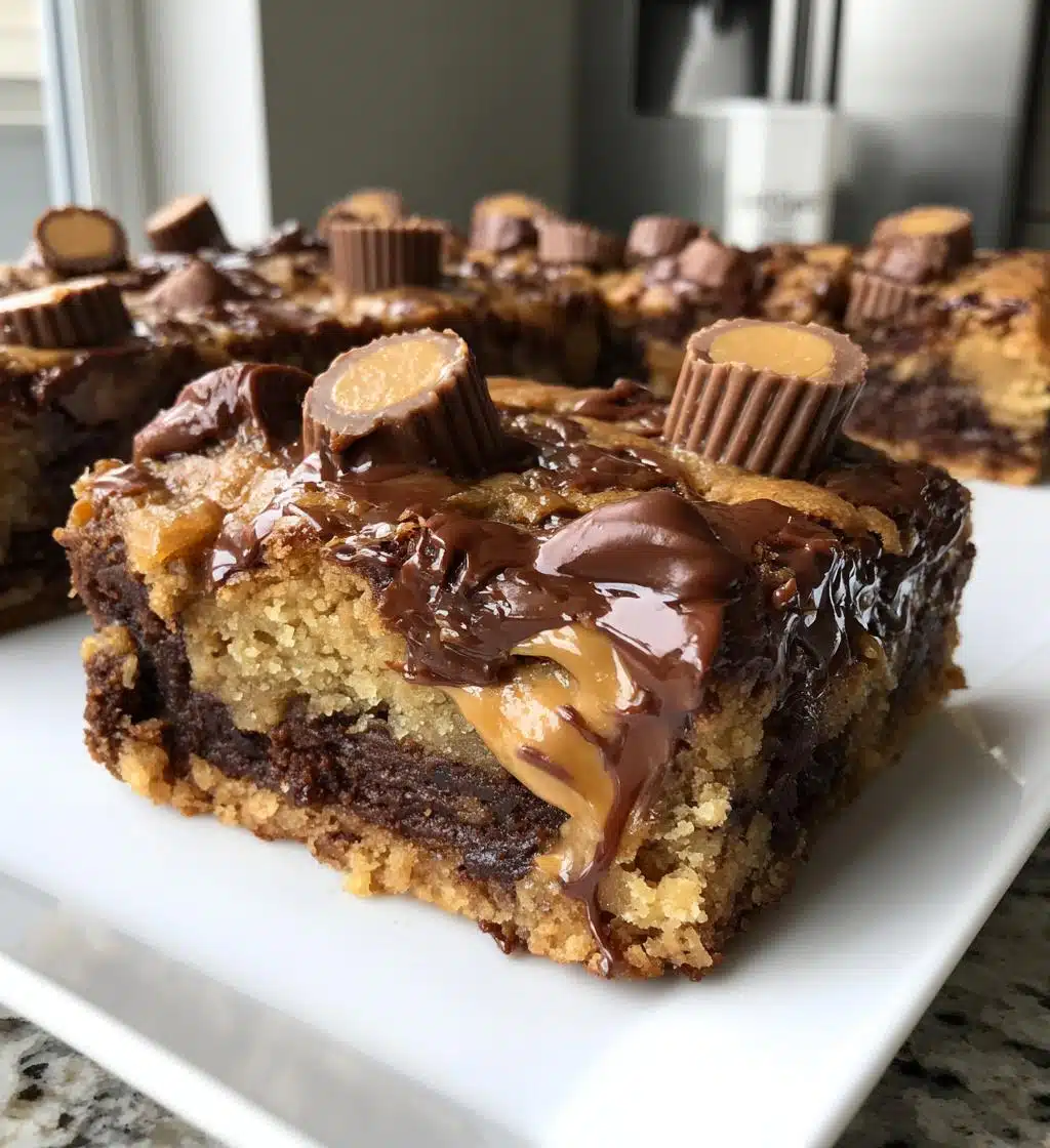 peanut butter cup dump cake - detail 1