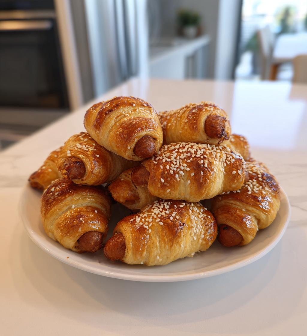 pigs in a blanket with sesame seeds