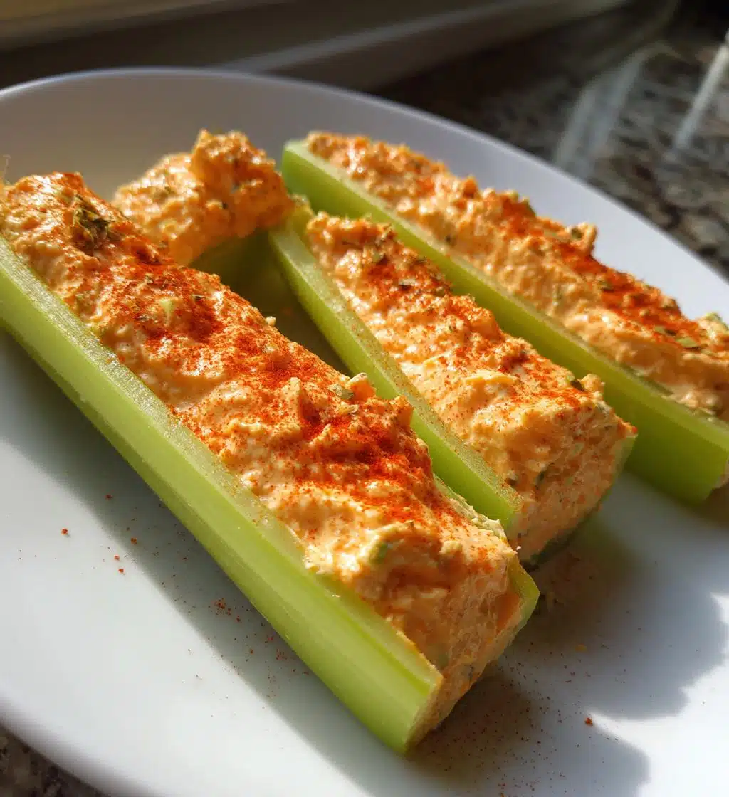 pimento cheese stuffed celery sticks - detail 1