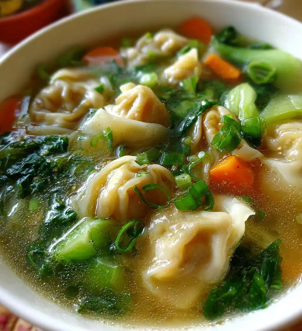 potsticker soup - detail 1