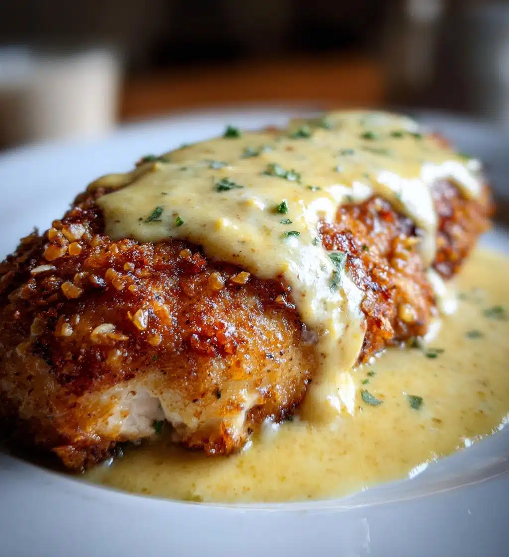 pretzel chicken mustard cheddar sauce recipe - detail 1