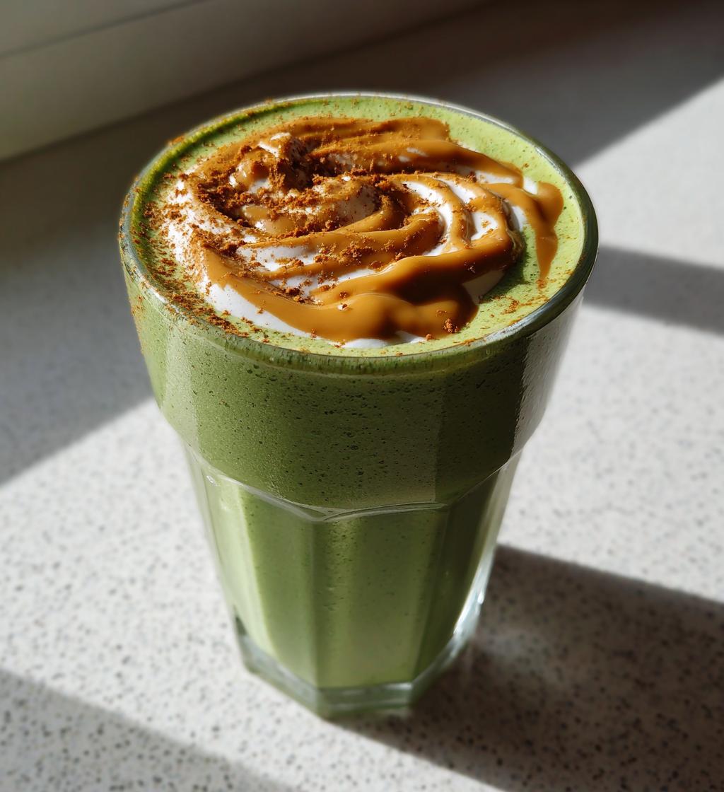 protein smoothie with spinach protein powder and almond milk - detail 1