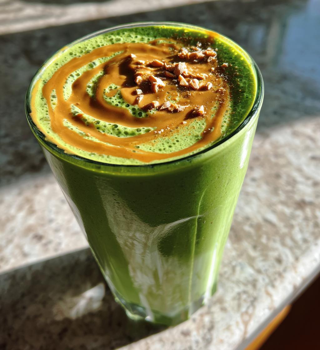 protein smoothie with spinach protein powder and almond milk