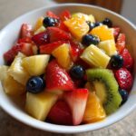 rainbow fruit salad honey lime dressing